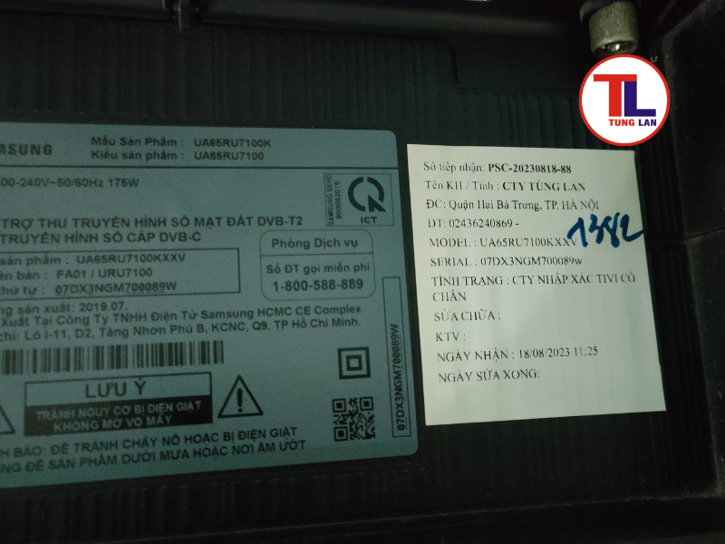 Thông số kỹ thuật của tivi Samsung UA65RU7100