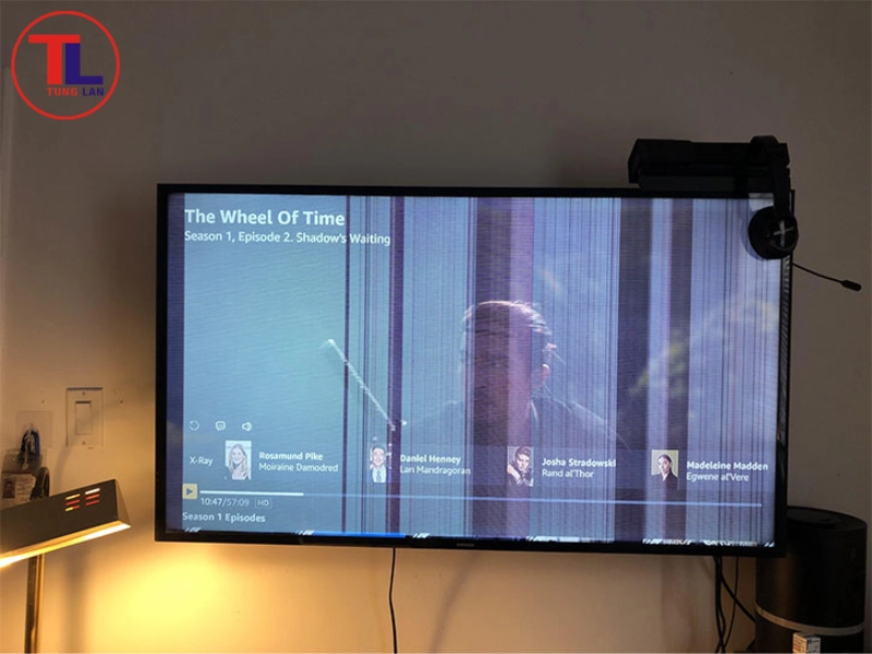màn hình tivi sony bị sọc