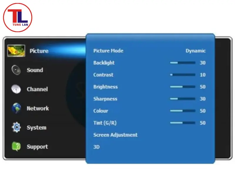 cách chỉnh độ sáng màn hình tivi samsung