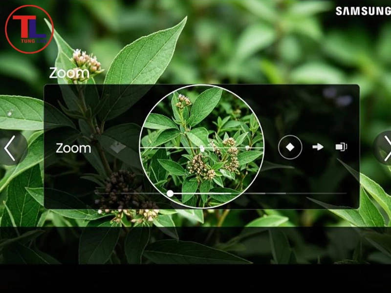 phóng to màn hình tivi samsung