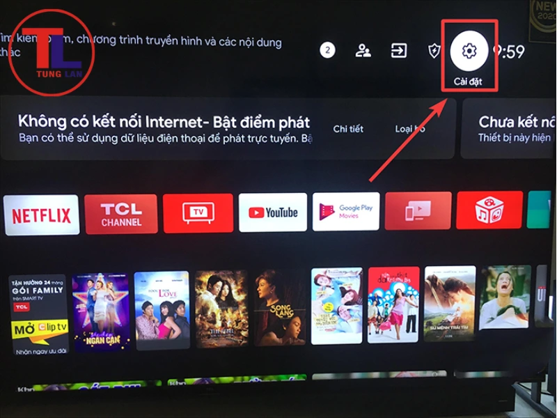 tivi tcl không vào được youtube