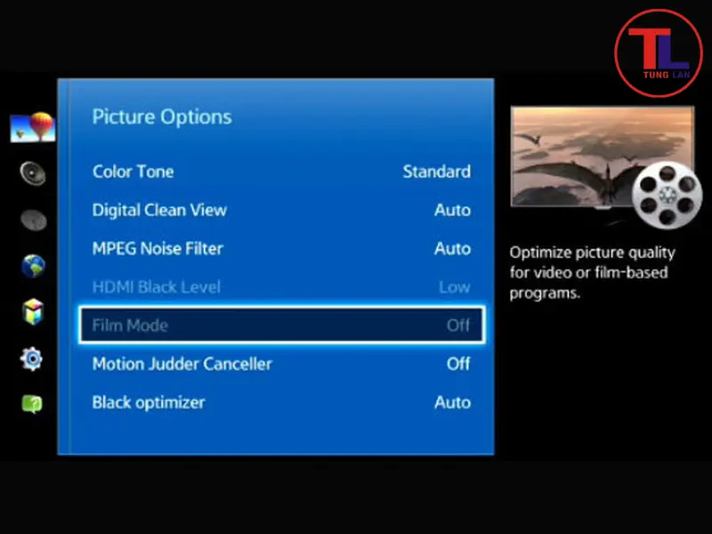 chế độ film mode trên tivi samsung