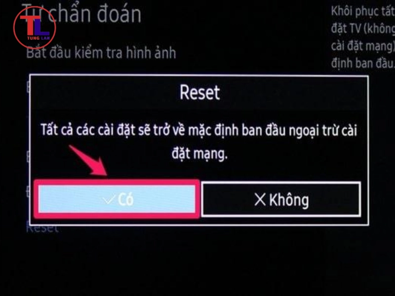 Khôi phục cài đặt gốc cho tivi Samsung