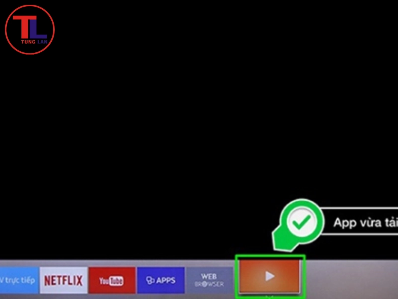 Sau khi tải xong, bạn chỉ cần chọn Thêm vào màn hình chính để đưa ứng dụng ra trang chủ tivi