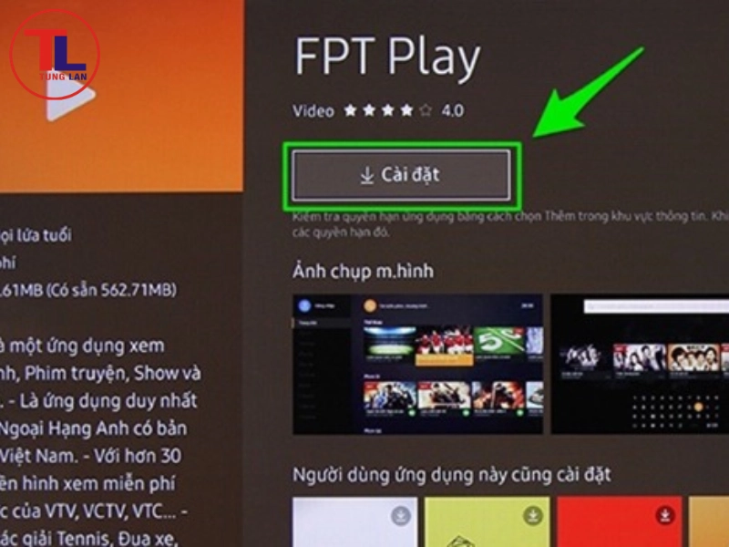 Chọn được ứng dụng bạn muốn tải và tiếp tục nhấn nút Cài đặt