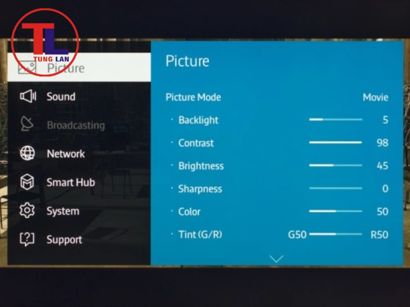 tivi Samsung không lên màn hình nhưng vẫn có tiếng