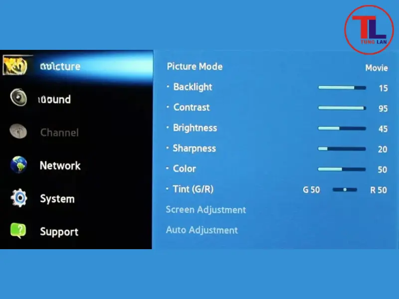 cách chỉnh hình ảnh tivi samsung đẹp nhất