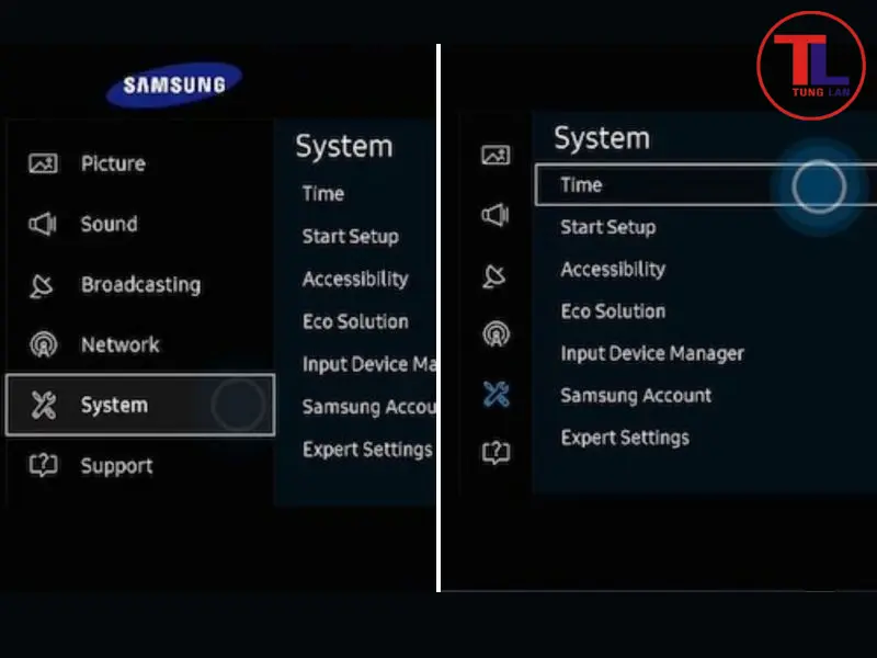 hẹn giờ tắt mở tivi samsung
