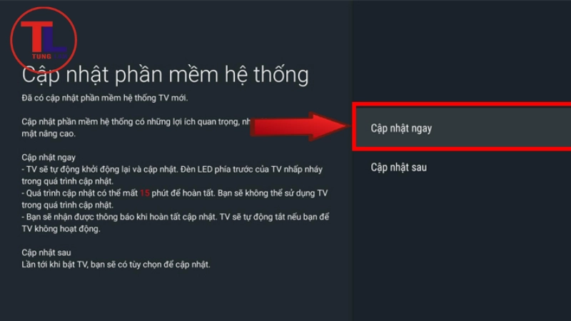 Cập nhật phần mềm (Firmware) tivi