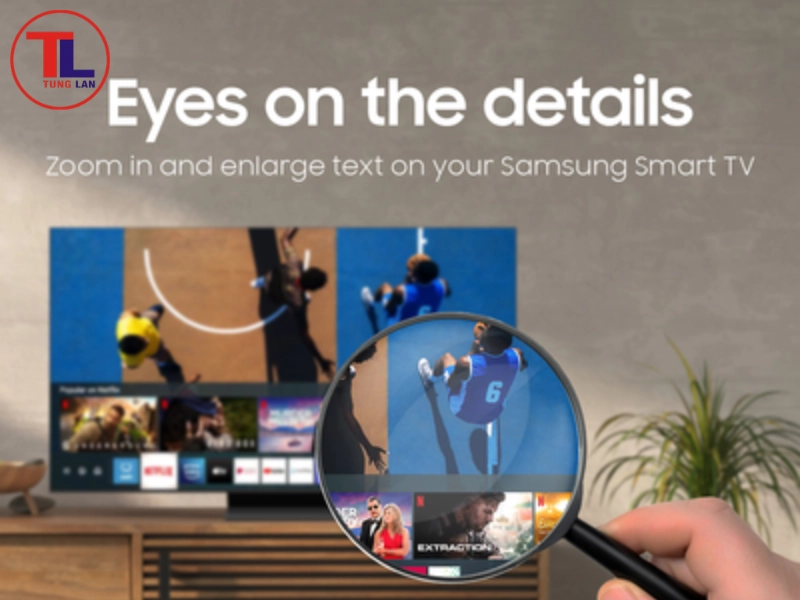 cách phóng to màn hình tivi samsung