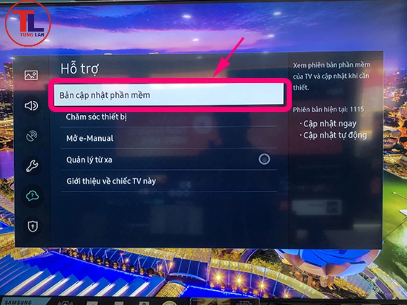 Cập nhật phần mềm tivi Samsung