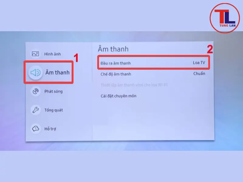 mở bluetooth trên tivi samsung
