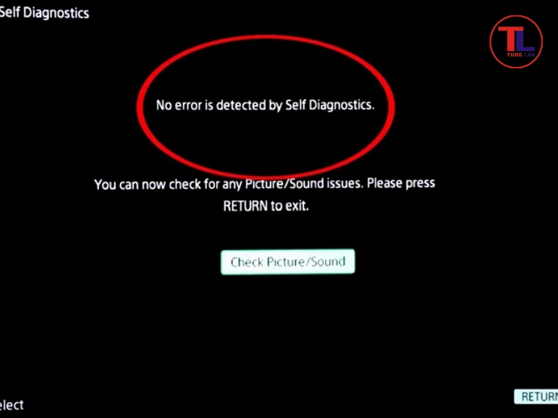 Chạy tính năng "Tự chẩn đoán" của Sony (Self Diagnostics)
