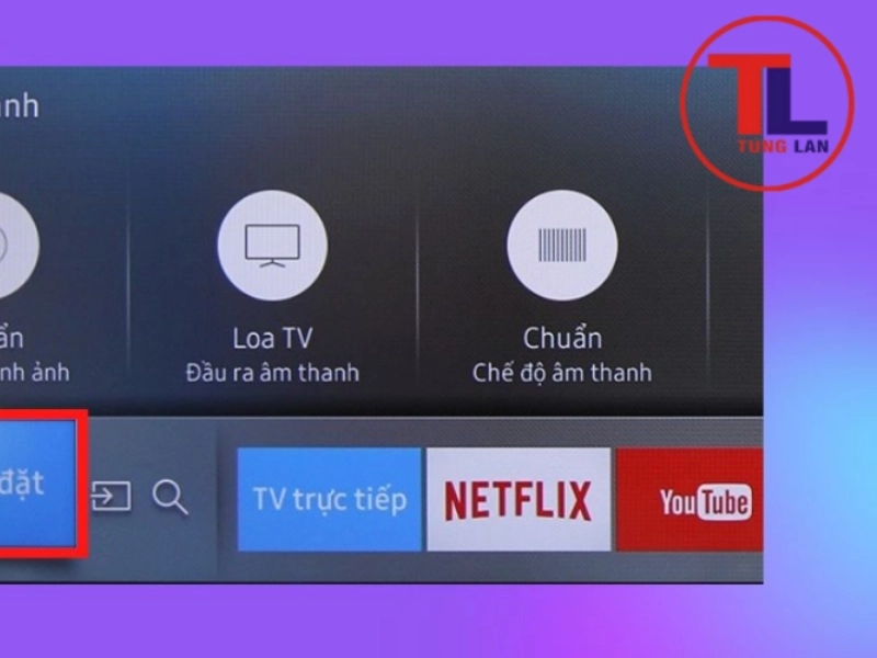 Truy cập vào menu cài đặt (Settings)