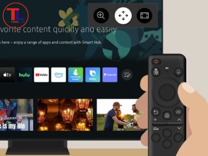 cách phóng to màn hình tivi samsung