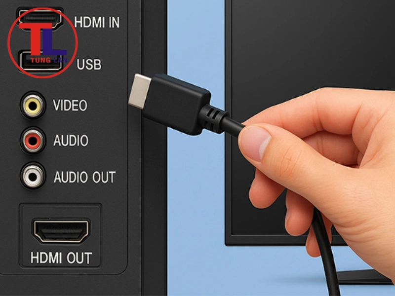 Kiểm tra nguồn điện và dây cáp tín hiệu (HDMI/AV)