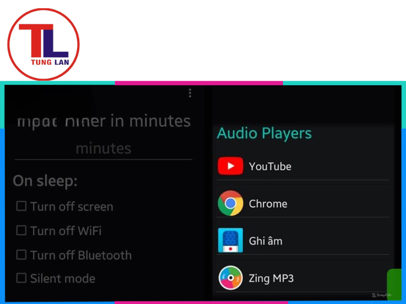 Sử dụng tính năng hẹn giờ tắt (Sleep Timer)