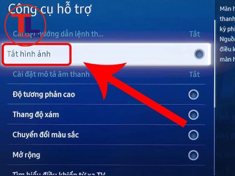 Tính năng "Chỉ nghe tiếng" (Picture Off)