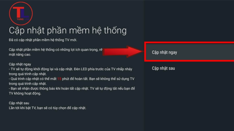Cập nhật phần mềm tivi (Firmware Update)