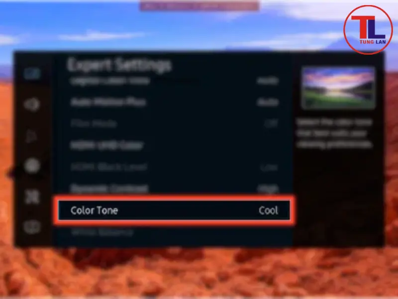 Chọn nhiệt độ màu (Color Temperature)
