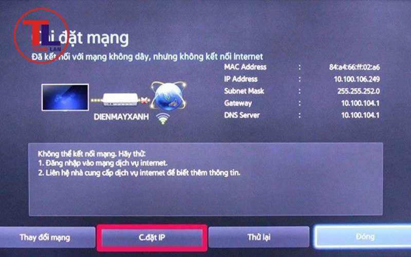 Quên mạng wifi và kết nối lại
