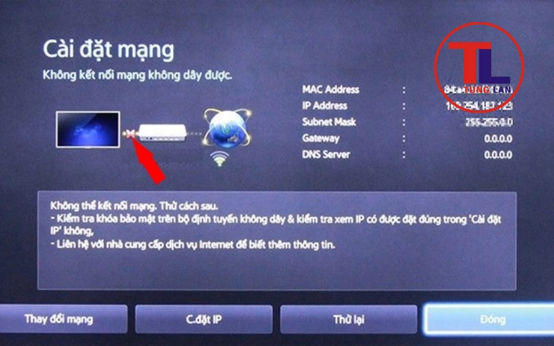 Kiểm tra địa chỉ IP của tivi