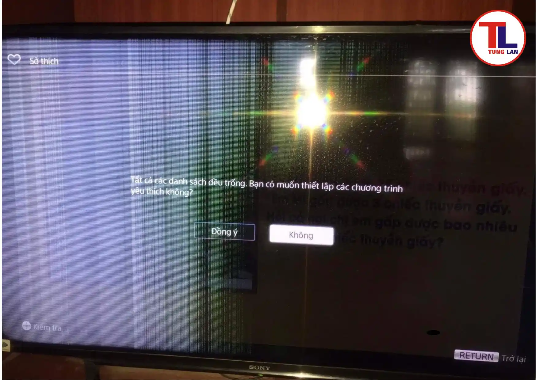 Màn hình tivi Sony bị chấm đen