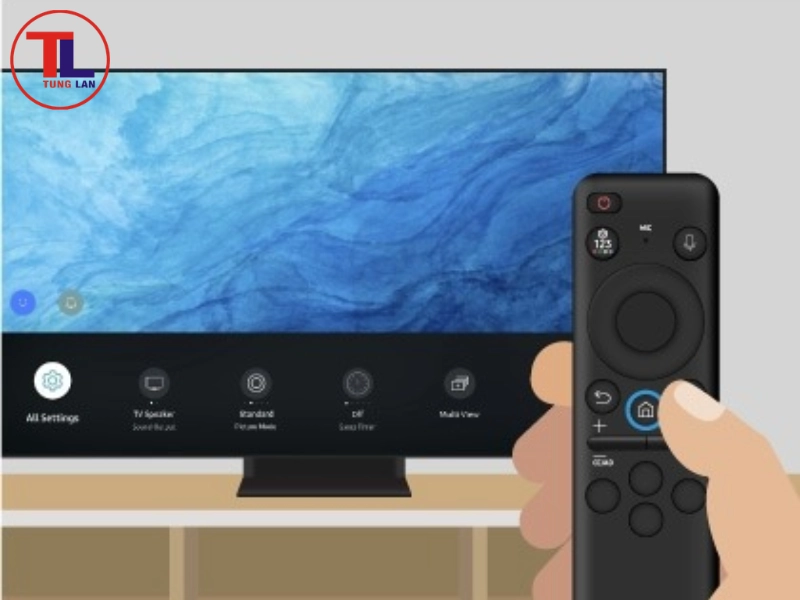 phóng to màn hình tivi samsung