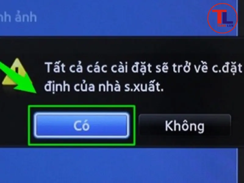 Thực hiện khôi phục cài đặt gốc