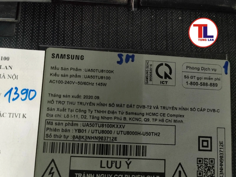 Thông số kỹ thuật của tivi Samsung 50TU8100